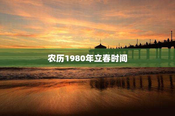 农历1980年立春时间