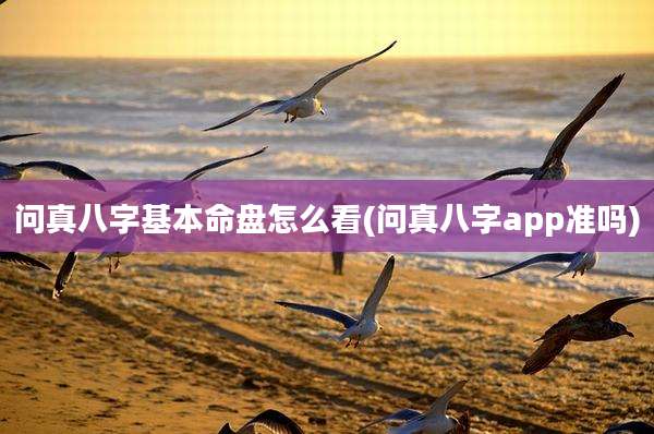 问真八字基本命盘怎么看(问真八字app准吗)