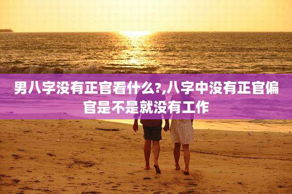男八字没有正官看什么?,八字中没有正官偏官是不是就没有工作
