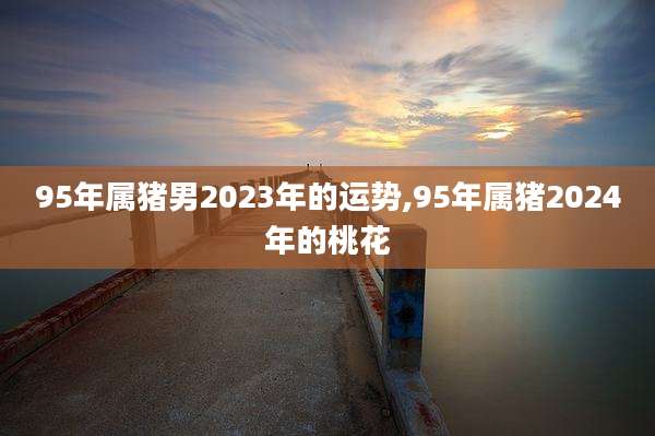 95年属猪男2023年的运势,95年属猪2024年的桃花