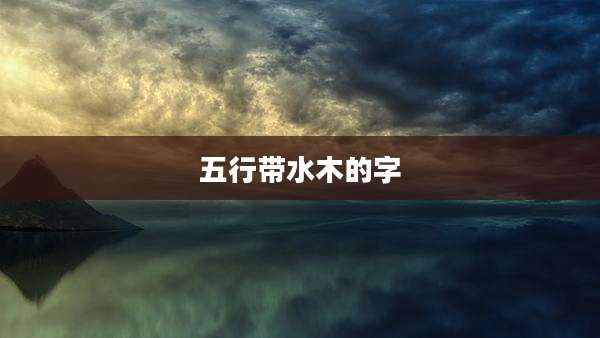 五行带水木的字