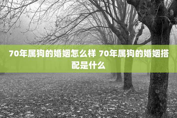70年属狗的婚姻怎么样 70年属狗的婚姻搭配是什么