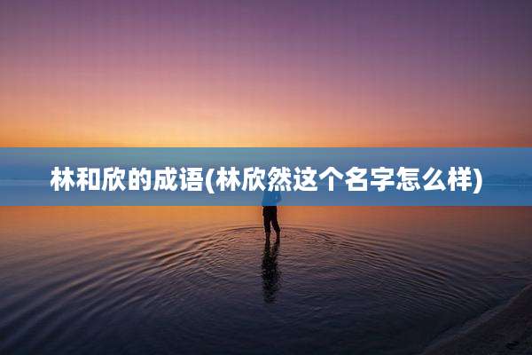林和欣的成语(林欣然这个名字怎么样)