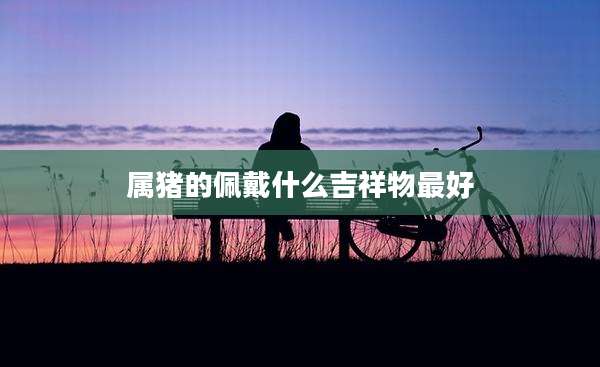 属猪的佩戴什么吉祥物最好