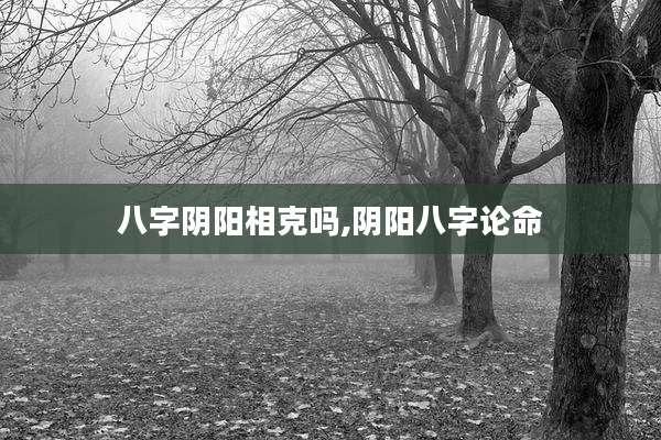 八字阴阳相克吗,阴阳八字论命