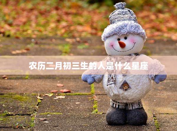 农历二月初三生的人是什么星座