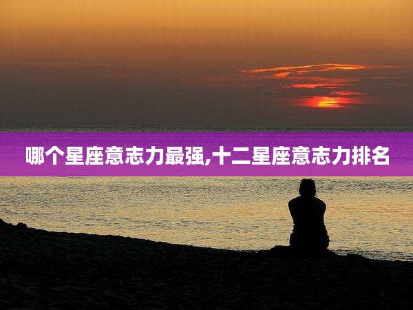 哪个星座意志力最强,十二星座意志力排名