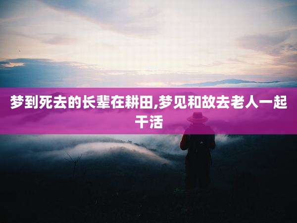梦到死去的长辈在耕田,梦见和故去老人一起干活