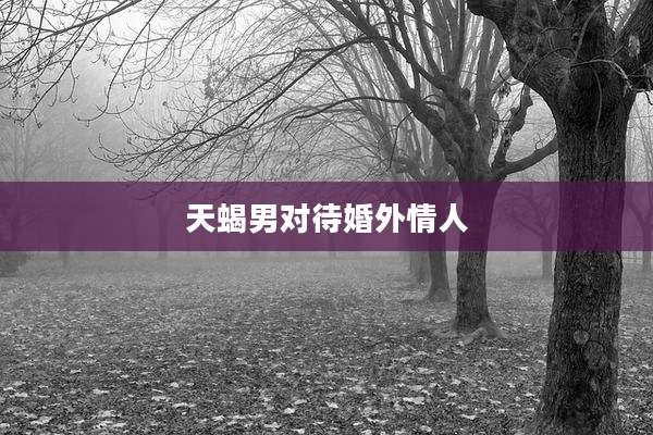 天蝎男对待婚外情人
