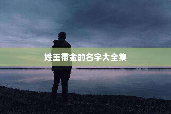 姓王带金的名字大全集