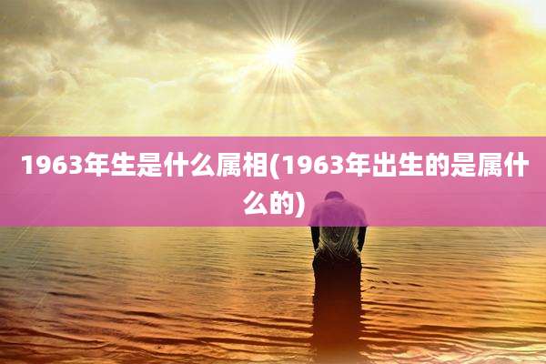 1963年生是什么属相(1963年出生的是属什么的)