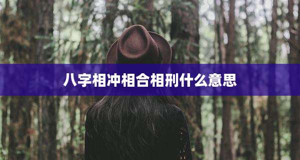 八字相冲相合相刑什么意思