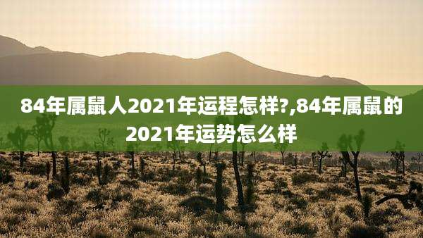 84年属鼠人2021年运程怎样?,84年属鼠的2021年运势怎么样