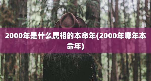 2000年是什么属相的本命年(2000年哪年本命年)
