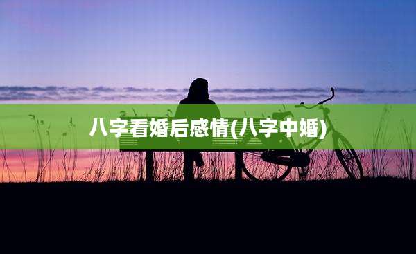 八字看婚后感情(八字中婚)