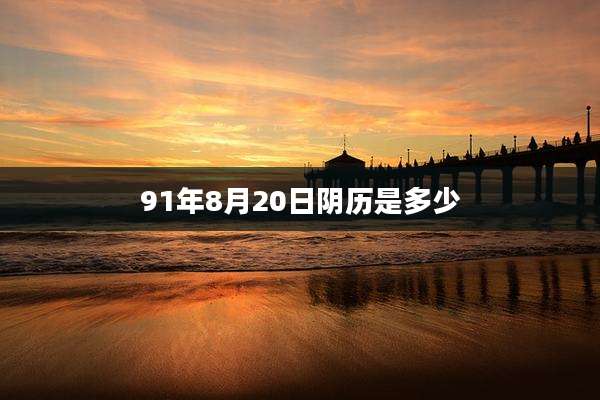 91年8月20日阴历是多少