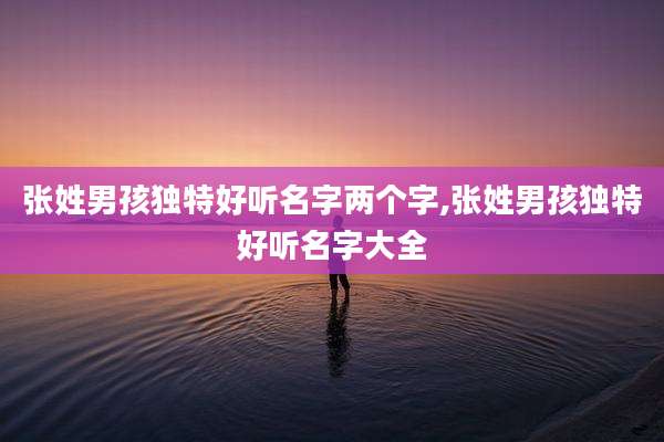 张姓男孩独特好听名字两个字,张姓男孩独特好听名字大全