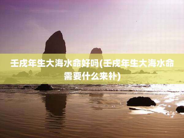 壬戌年生大海水命好吗(壬戌年生大海水命需要什么来补)