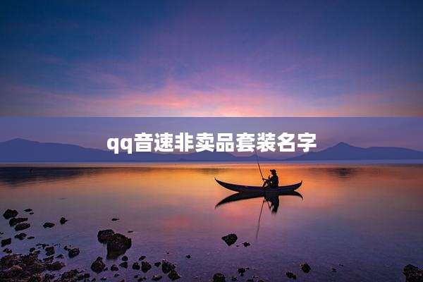 qq音速非卖品套装名字