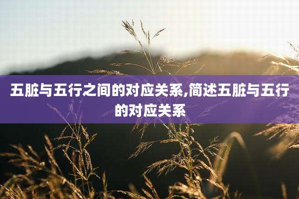 五脏与五行之间的对应关系,简述五脏与五行的对应关系