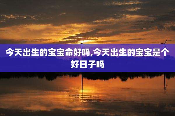 今天出生的宝宝命好吗,今天出生的宝宝是个好日子吗