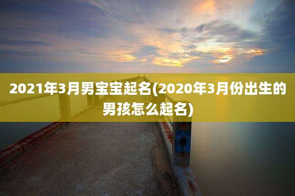 2021年3月男宝宝起名(2020年3月份出生的男孩怎么起名)