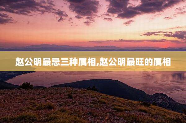 赵公明最忌三种属相,赵公明最旺的属相