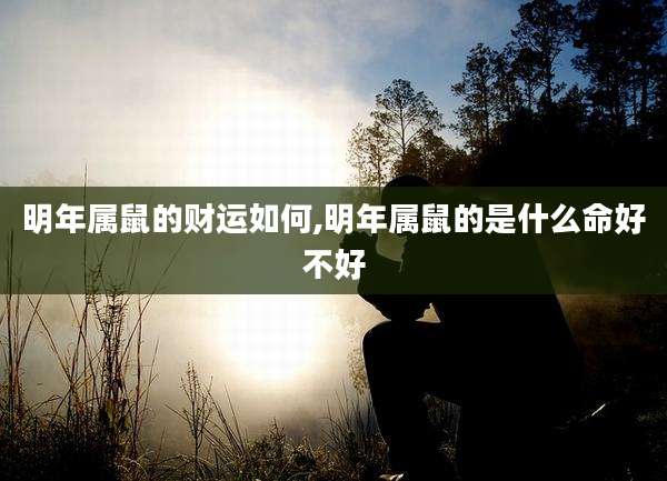 明年属鼠的财运如何,明年属鼠的是什么命好不好