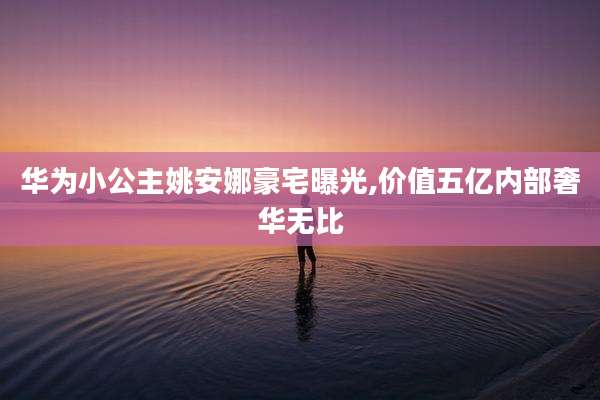 华为小公主姚安娜豪宅曝光,价值五亿内部奢华无比