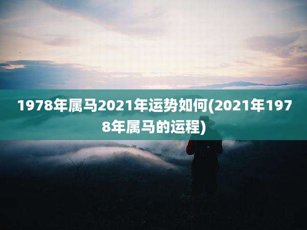 1978年属马2021年运势如何(2021年1978年属马的运程)