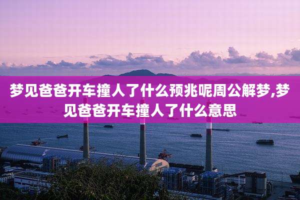 梦见爸爸开车撞人了什么预兆呢周公解梦,梦见爸爸开车撞人了什么意思