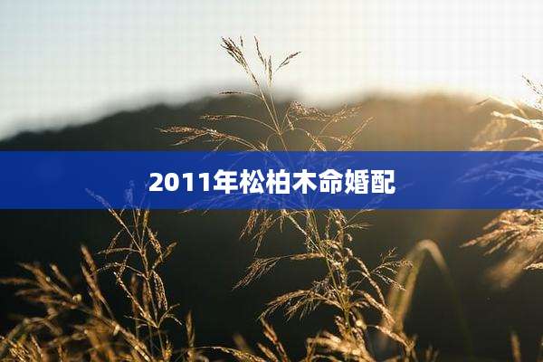 2011年松柏木命婚配