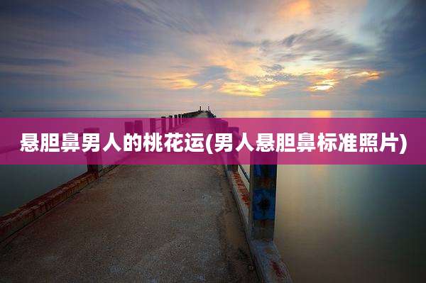 悬胆鼻男人的桃花运(男人悬胆鼻标准照片)