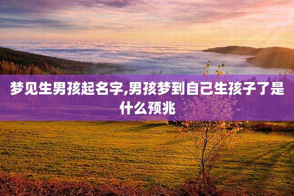梦见生男孩起名字,男孩梦到自己生孩子了是什么预兆