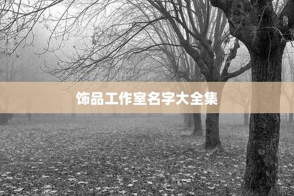 饰品工作室名字大全集
