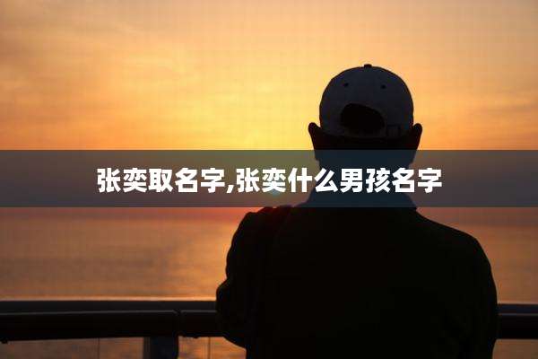 张奕取名字,张奕什么男孩名字