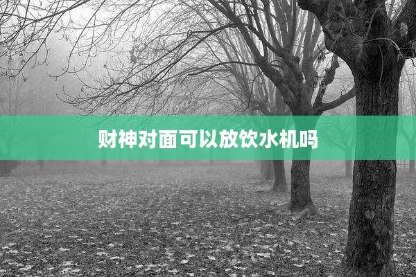 财神对面可以放饮水机吗