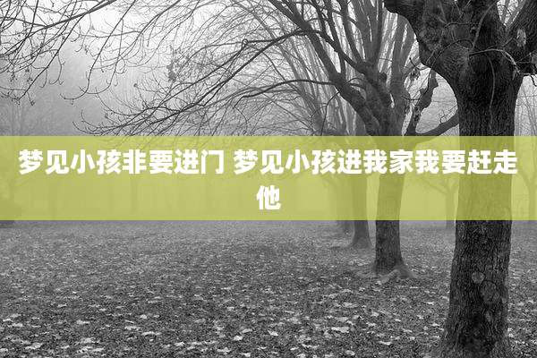 梦见小孩非要进门 梦见小孩进我家我要赶走他
