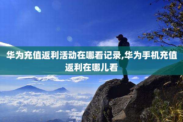 华为充值返利活动在哪看记录,华为手机充值返利在哪儿看