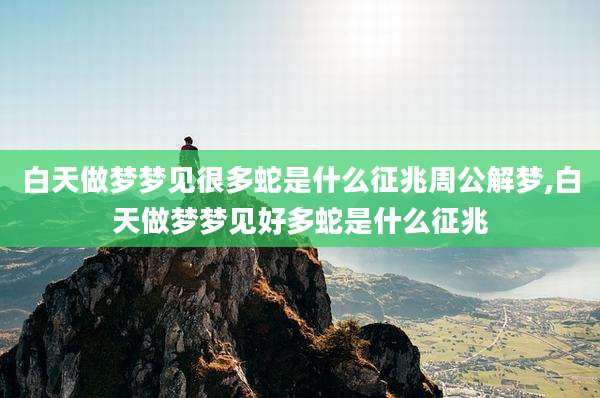 白天做梦梦见很多蛇是什么征兆周公解梦,白天做梦梦见好多蛇是什么征兆