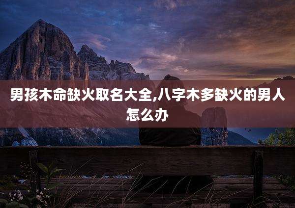 男孩木命缺火取名大全,八字木多缺火的男人怎么办