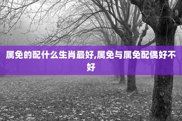 属免的配什么生肖最好,属免与属免配偶好不好