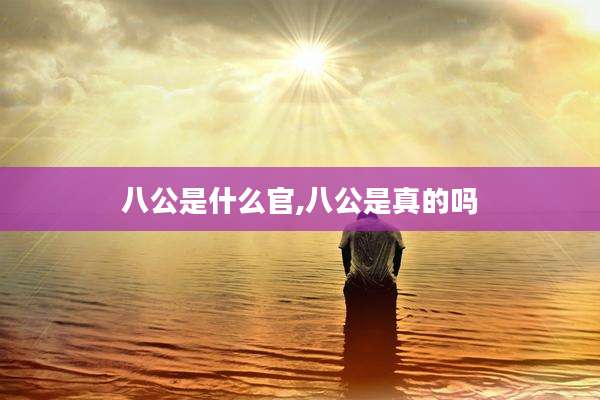 八公是什么官,八公是真的吗