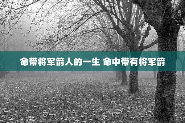 命带将军箭人的一生 命中带有将军箭