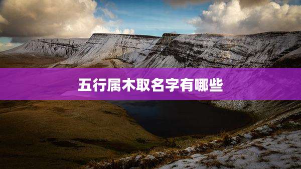 五行属木取名字有哪些