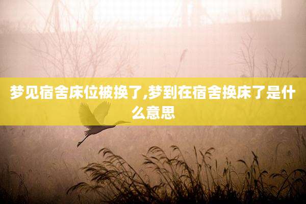 梦见宿舍床位被换了,梦到在宿舍换床了是什么意思