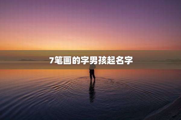7笔画的字男孩起名字