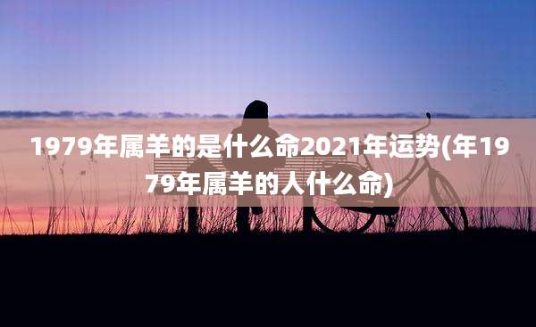 1979年属羊的是什么命2021年运势(年1979年属羊的人什么命)