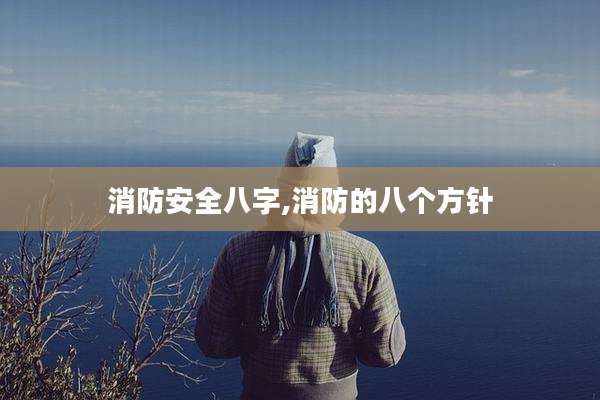 消防安全八字,消防的八个方针