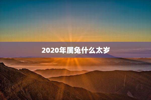 2020年属兔什么太岁
